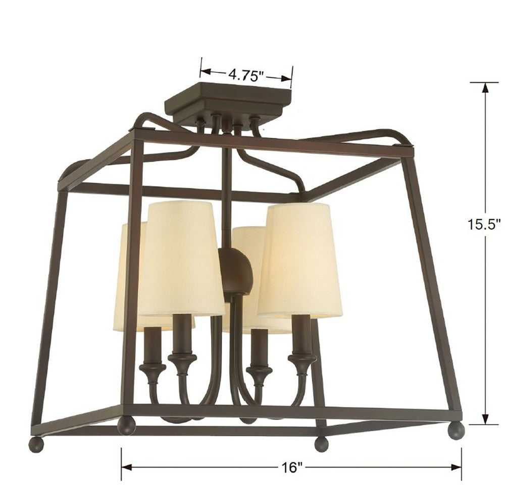 Crystorama SYLVAN 2243-DB Flush Mount Contemporary - Dark Bronze