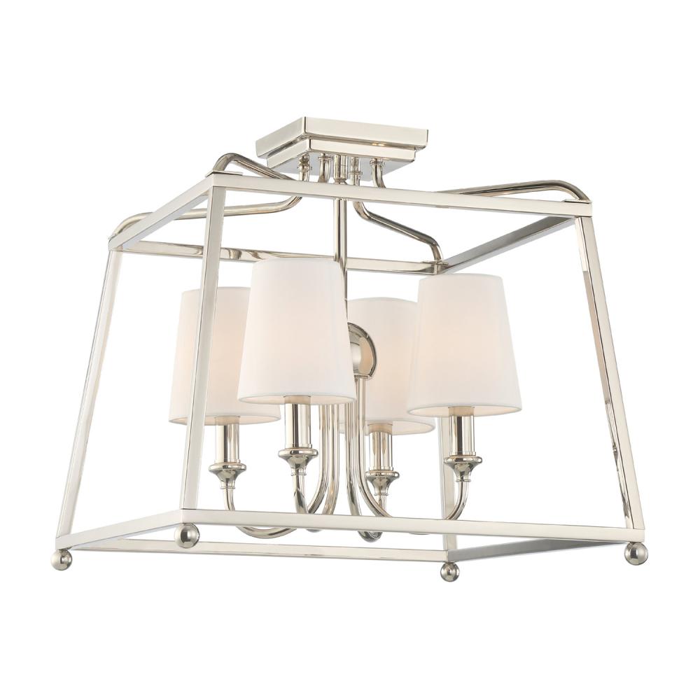 Crystorama SYLVAN 2243-PN Flush Mount Contemporary - Polished Nickel