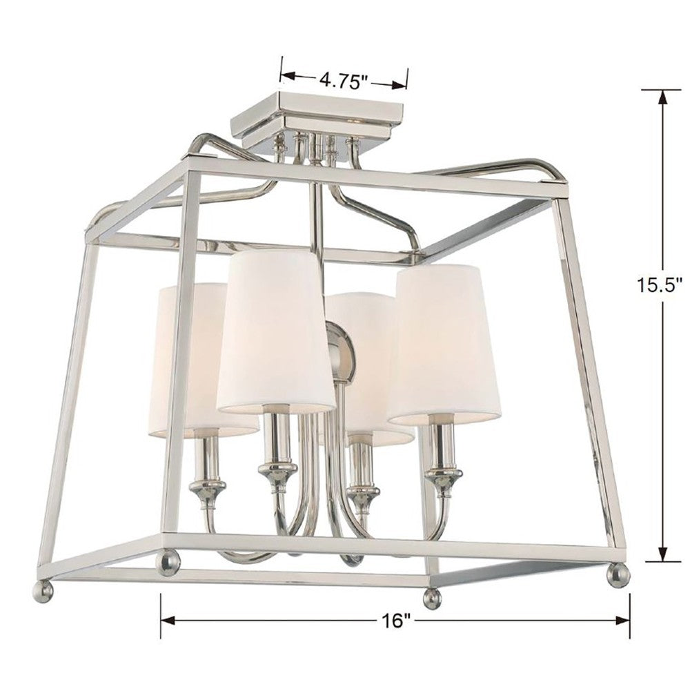 Crystorama SYLVAN 2243-PN Flush Mount Contemporary - Polished Nickel