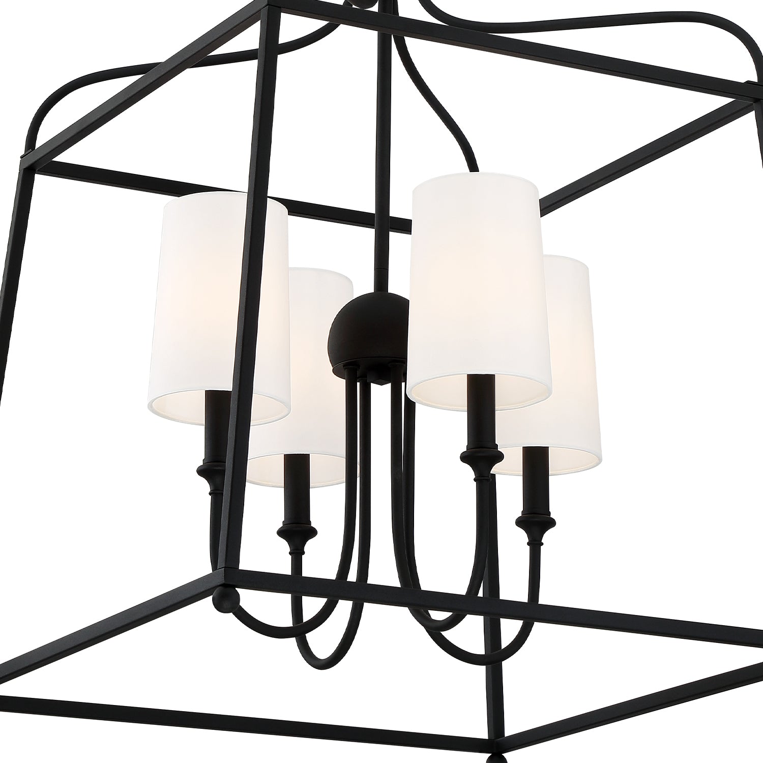 Crystorama Sylvan 2244-BF – 21.5 Inch – 4 Light – Chandelier – Black Forged – Dry Rated