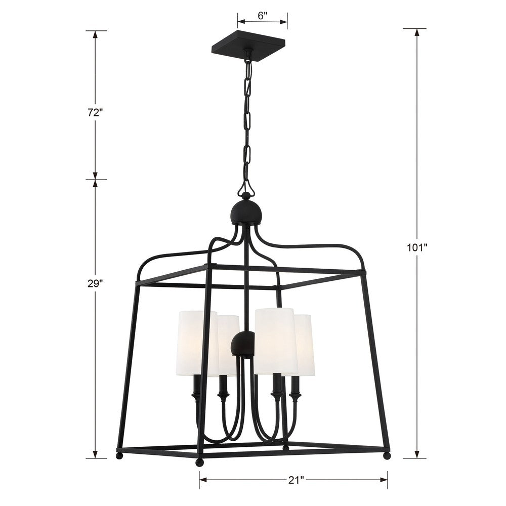 Crystorama SYLVAN 2244-BF Chandelier Contemporary - Black Forged