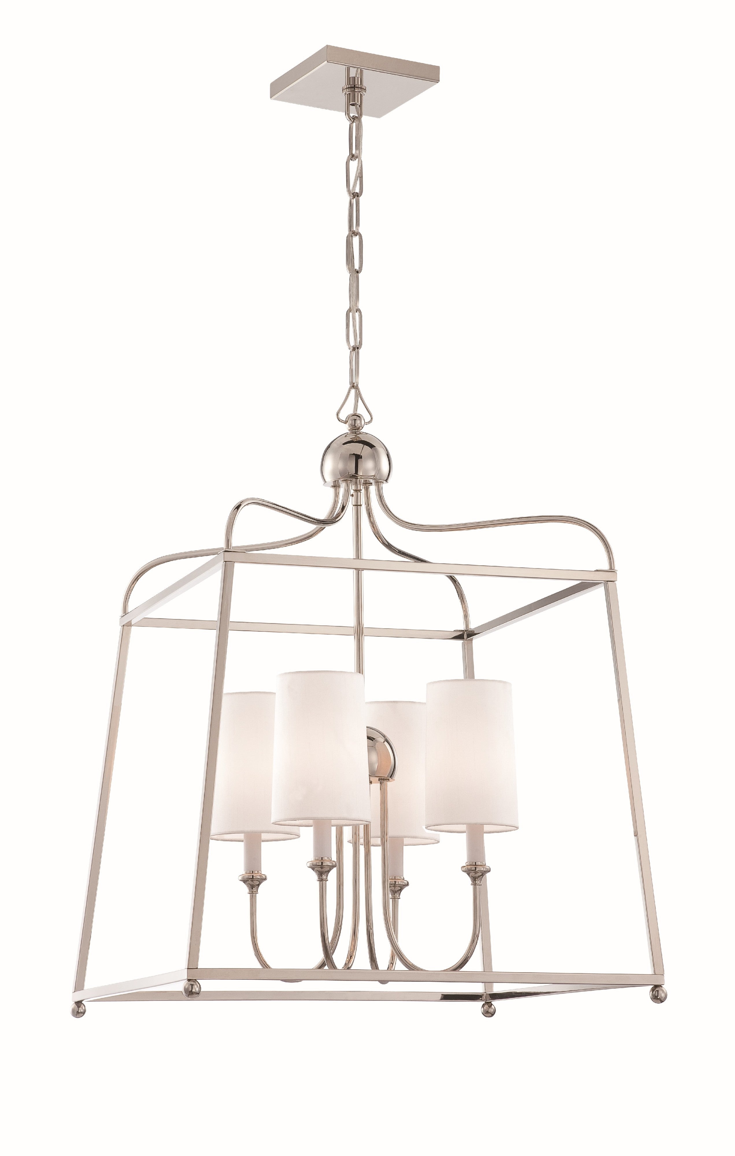 Crystorama Sylvan 2244-PN – 21.5 Inch – 4 Light – Chandelier – Polished Nickel – Dry Rated