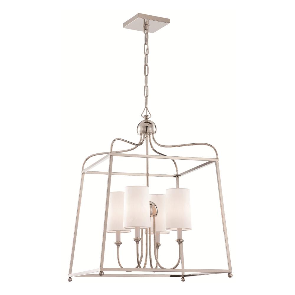 Crystorama Lighting 2244-PN Chandelier, UL Dry Rated, Polished Nickel