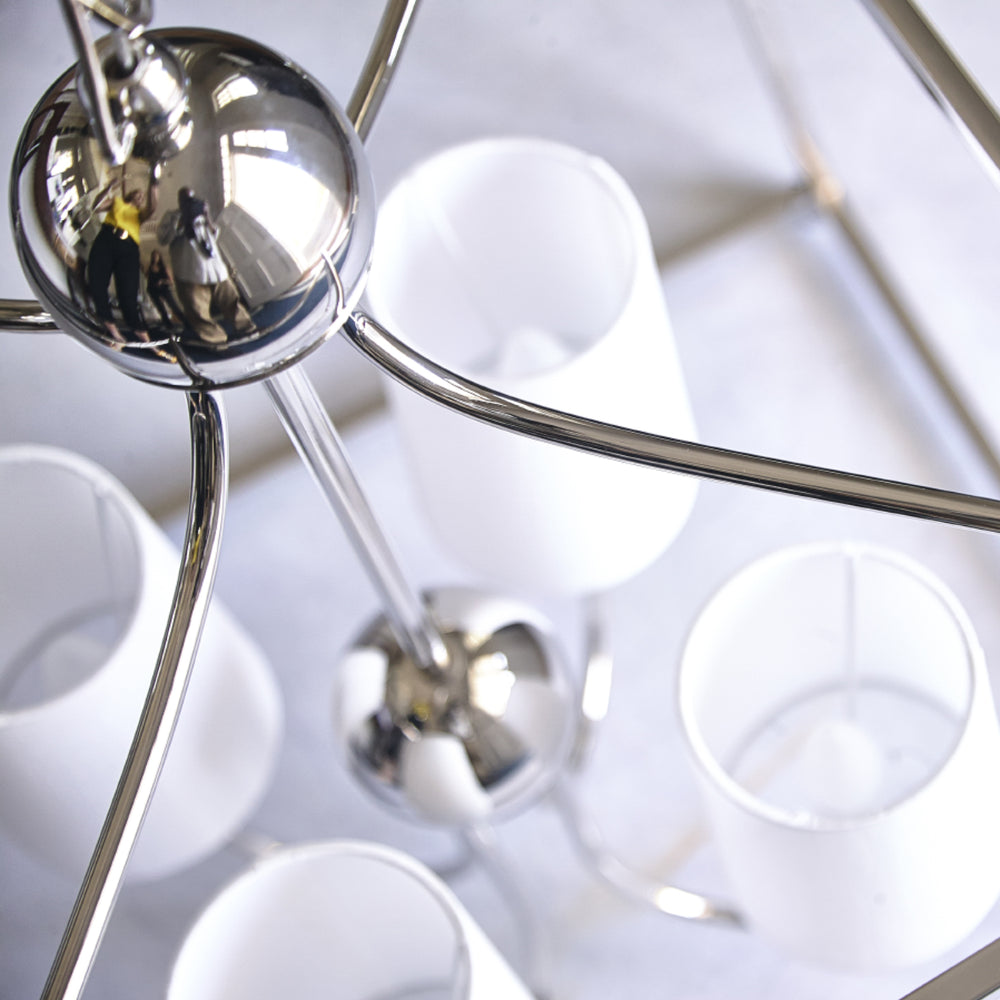 Crystorama Lighting 2244-PN Chandelier, UL Dry Rated, Polished Nickel