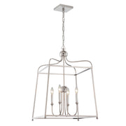 Crystorama Sylvan 2244-PN_NOSHADE – 21.5 Inch – 4 Light – Chandelier – Polished Nickel – Dry Rated