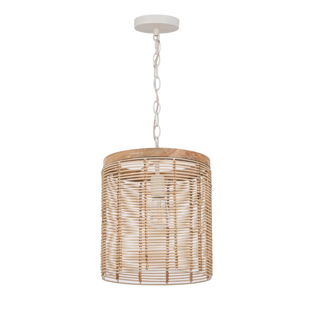 Vannerie 12 Inch Semi Flush Mount Light – Ecru