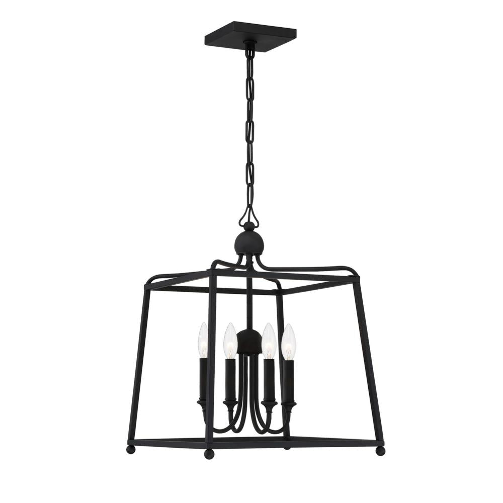 Crystorama SYLVAN 2245-BF_NOSHADE Chandelier Contemporary - Black Forged