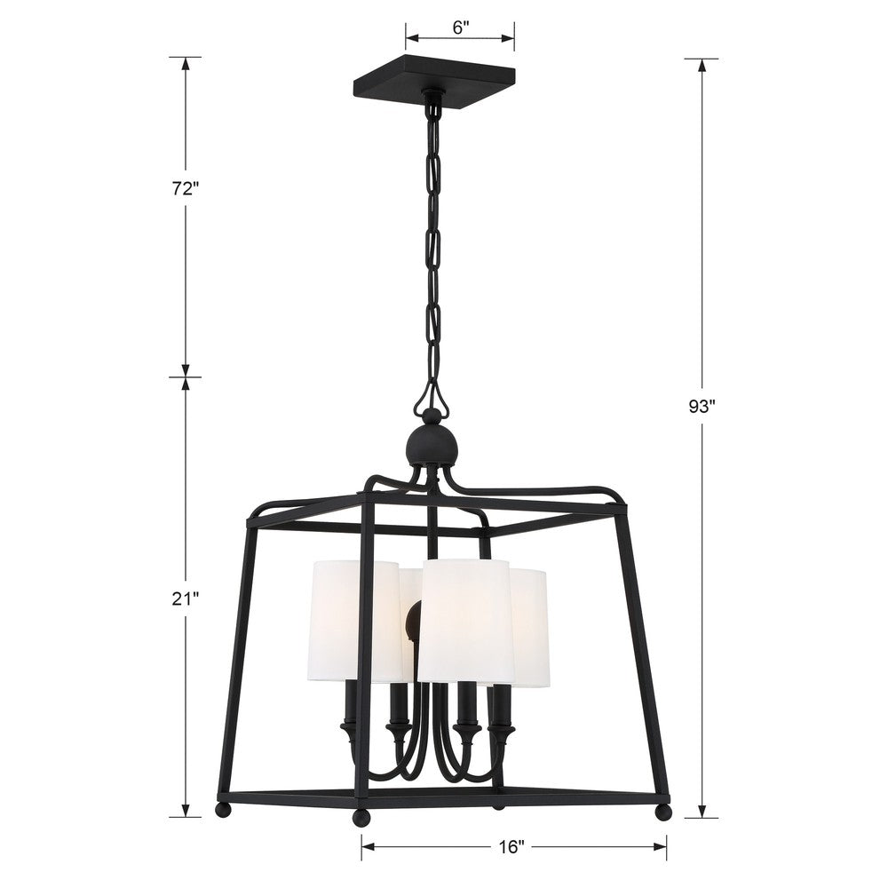 Crystorama SYLVAN 2245-BF Chandelier Contemporary - Black Forged