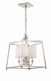 Crystorama Sylvan 2245-PN – 16 Inch – 4 Light – Chandelier – Polished Nickel – Dry Rated