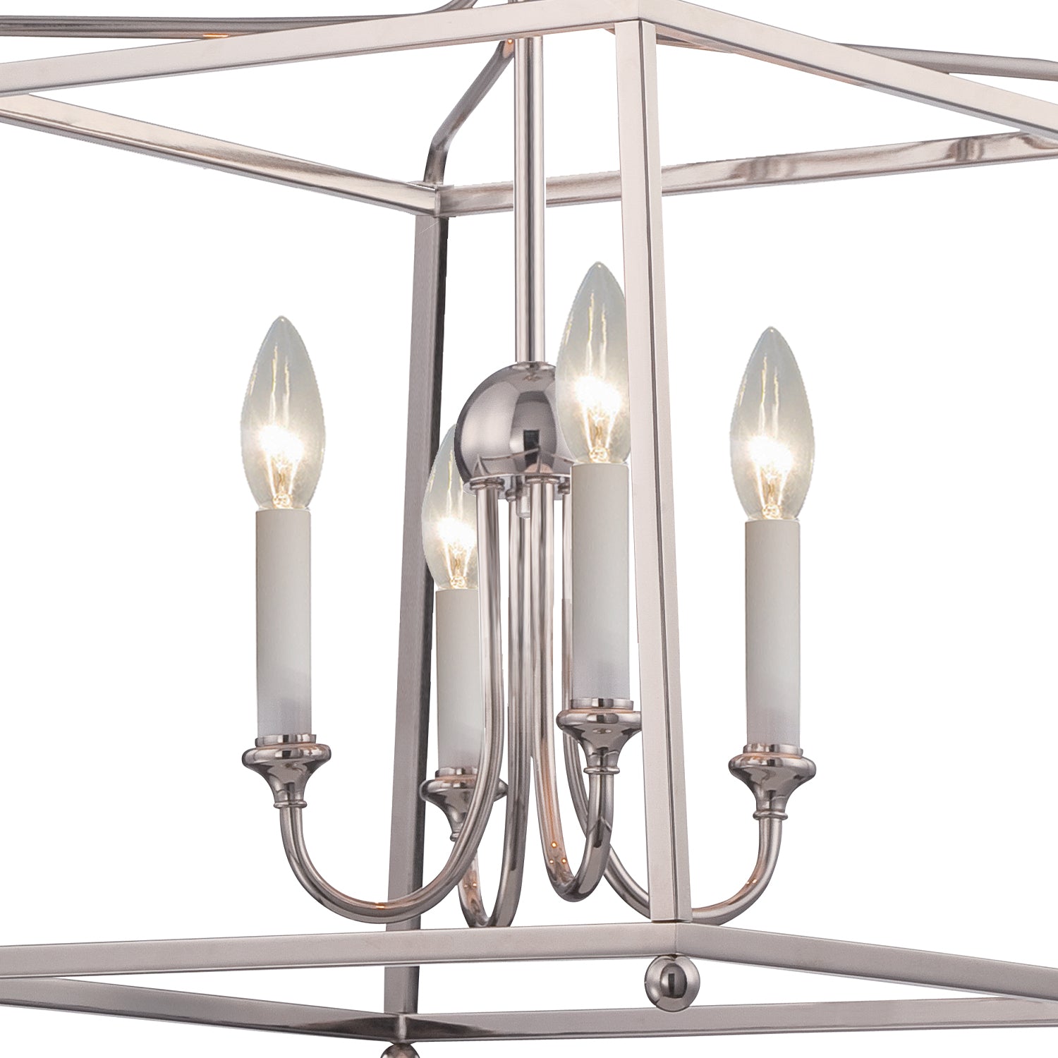 Crystorama Sylvan 2245-PN_NOSHADE – 16 Inch – 4 Light – Chandelier – Polished Nickel – Dry Rated