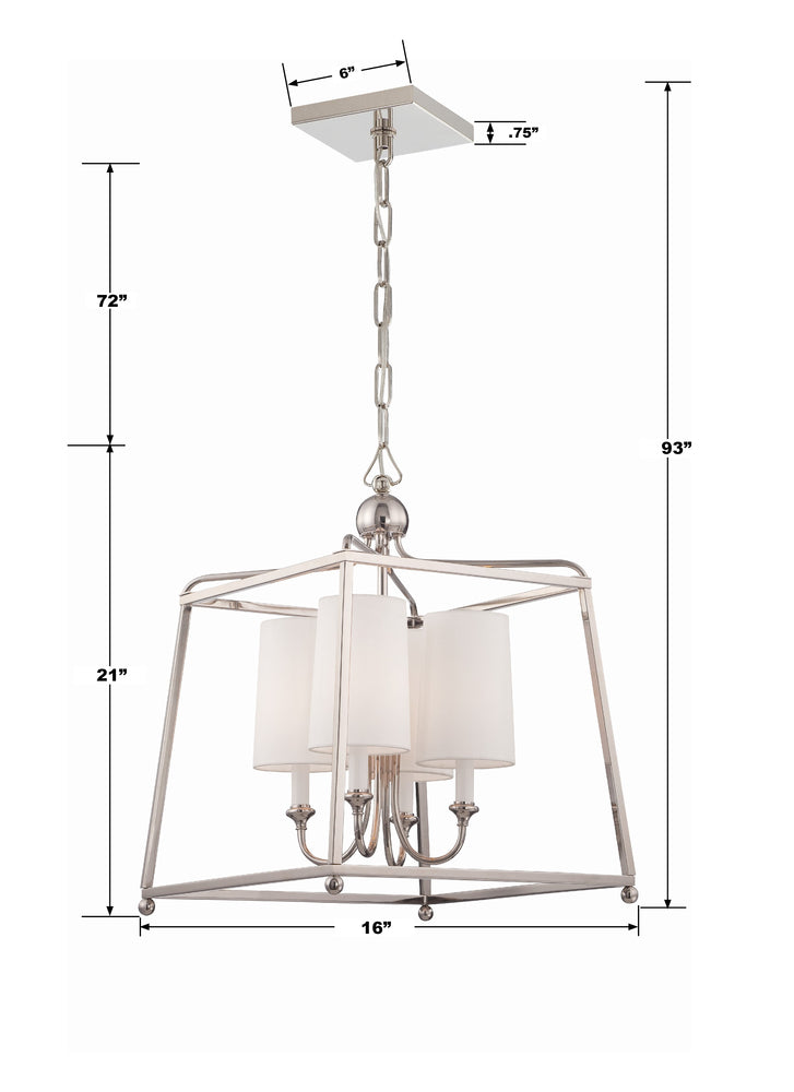 Crystorama SYLVAN 2245-PN Chandelier Contemporary - Polished Nickel