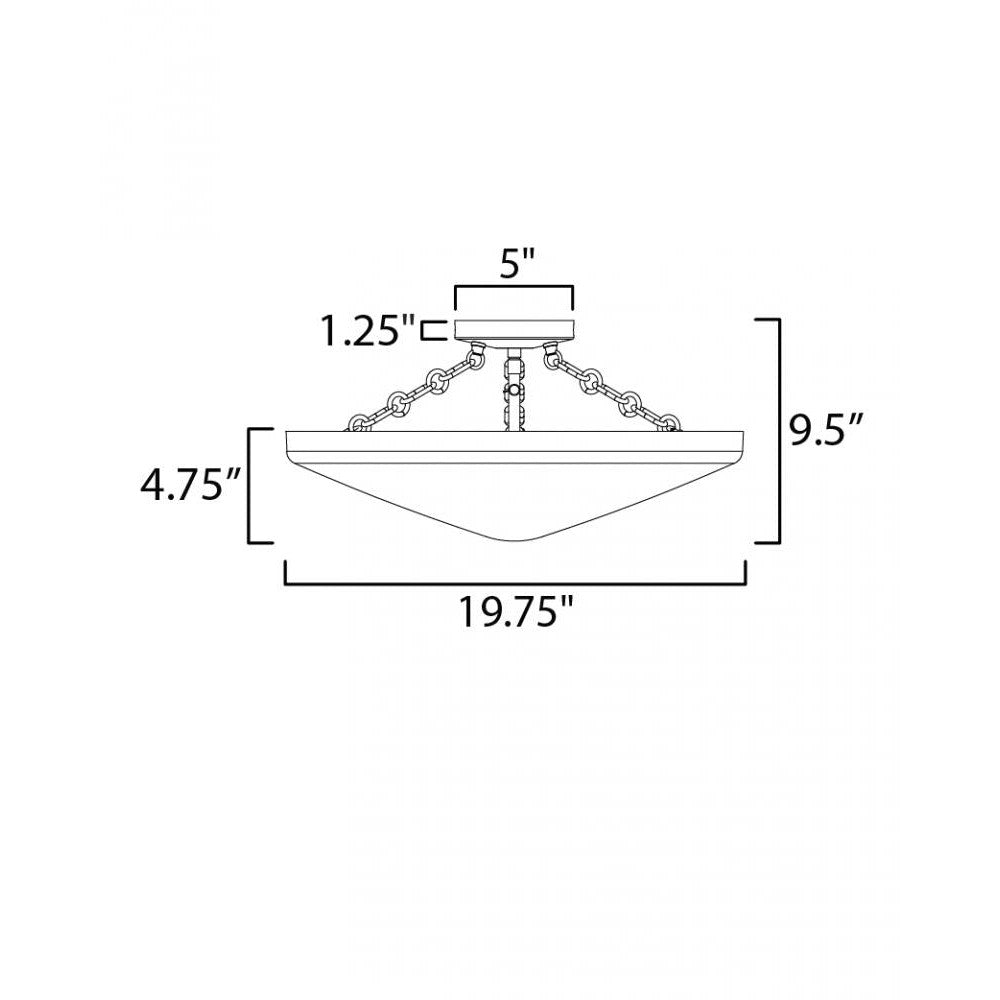 Maxim Lighting ARTEMIS 22450WTNAB Semi Flush Mt - Brass