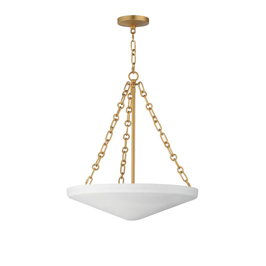 Foyer 19.75 Inch Chandelier – Natural Aged Brass
