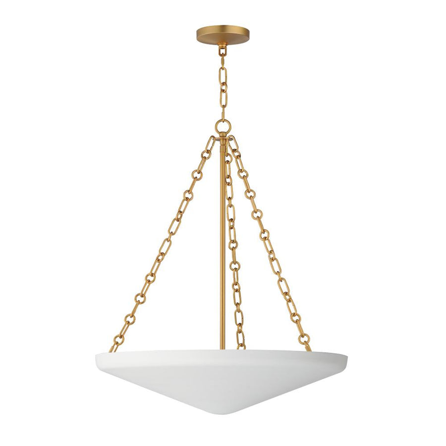 Foyer 23.5 Inch Chandelier – Natural Aged Brass