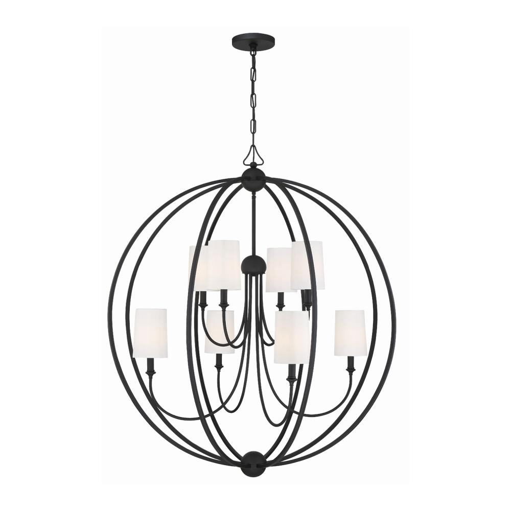 Crystorama SYLVAN 2246-BF Chandelier Contemporary - Black Forged