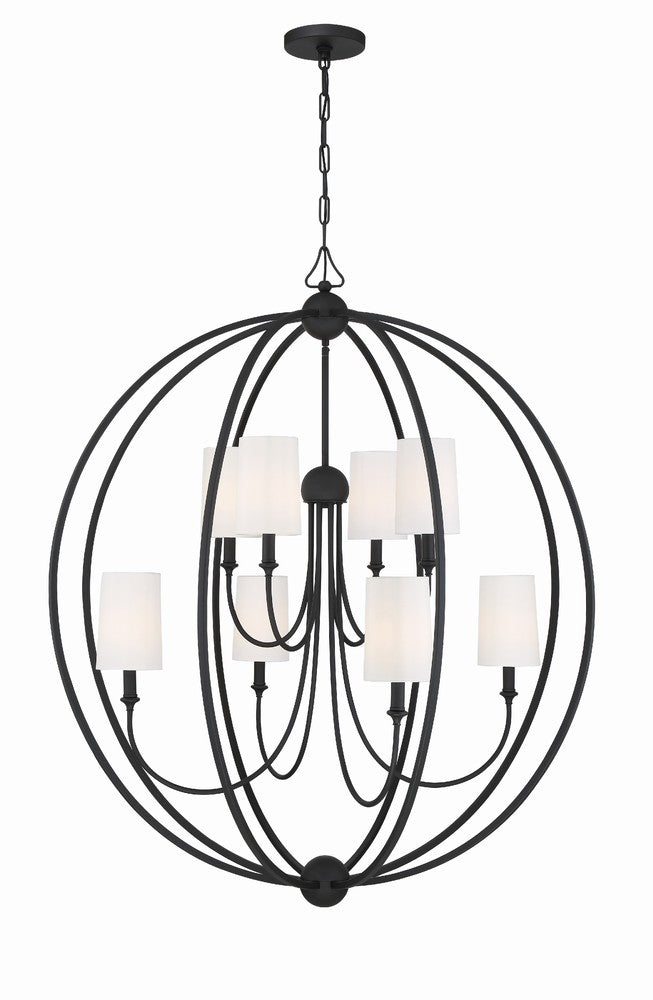 Crystorama SYLVAN 2246-BF Chandelier Contemporary - Black Forged