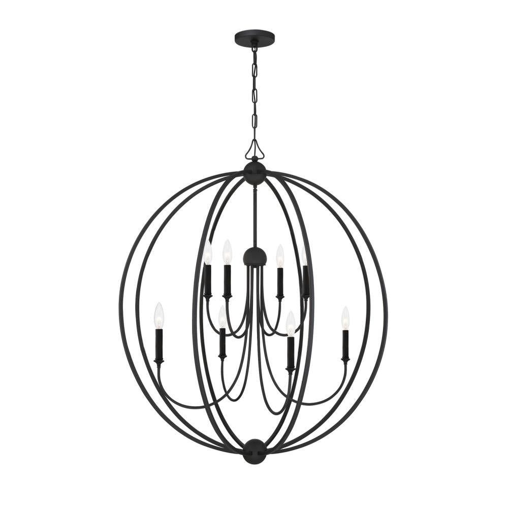 Crystorama SYLVAN 2246-BF_NOSHADE Chandelier Contemporary - Black Forged