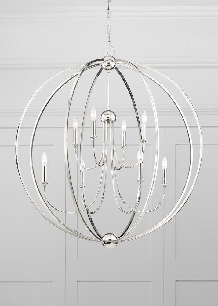 Crystorama SYLVAN 2246-PN Chandelier Contemporary - Polished Nickel