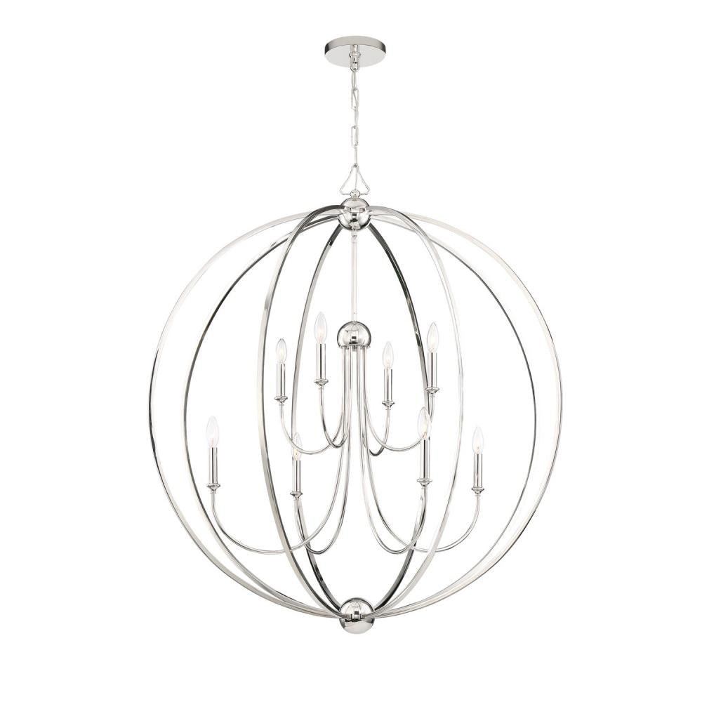 Crystorama SYLVAN 2246-PN_NOSHADE Chandelier Contemporary - Polished Nickel