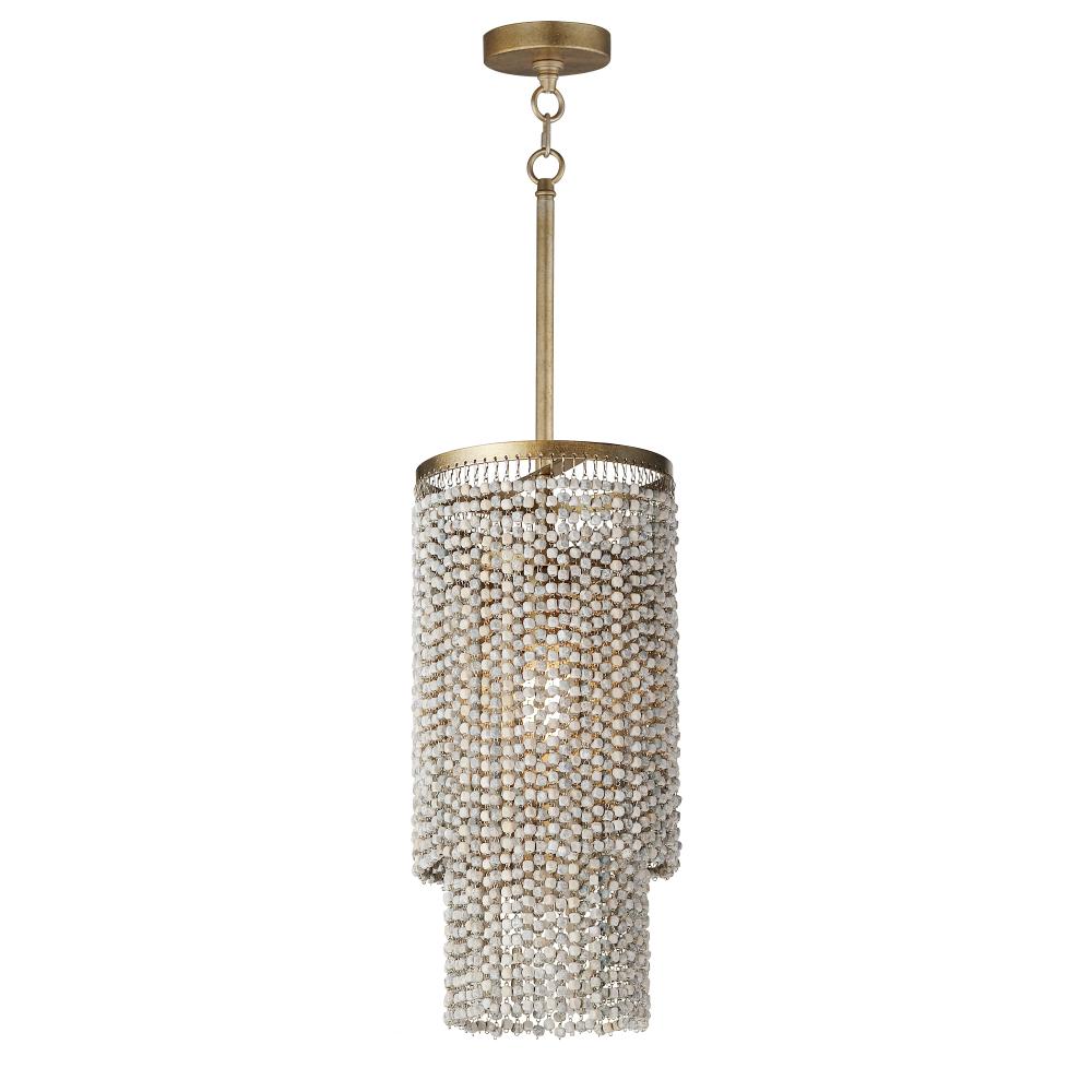 Fontaine 8 Inch Semi Flush Mount Light – Golden Silver