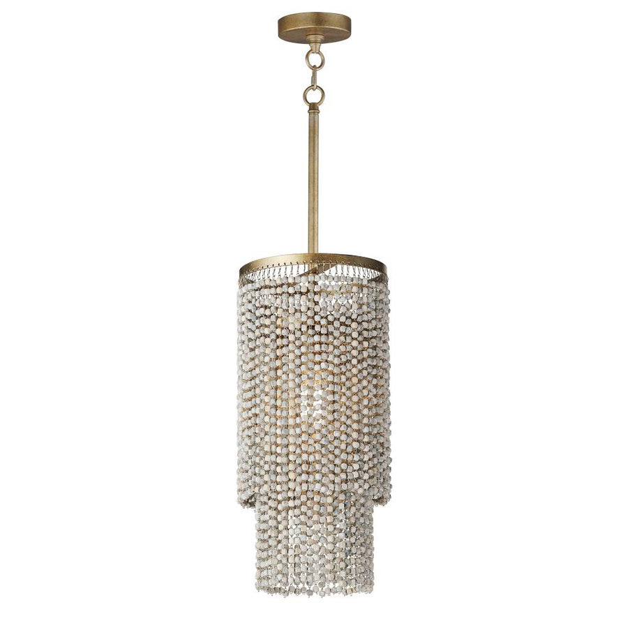 Maxim Lighting 22461WWDGS Fontaine 8 Inch Semi Flush Mount Light – Golden Silver
