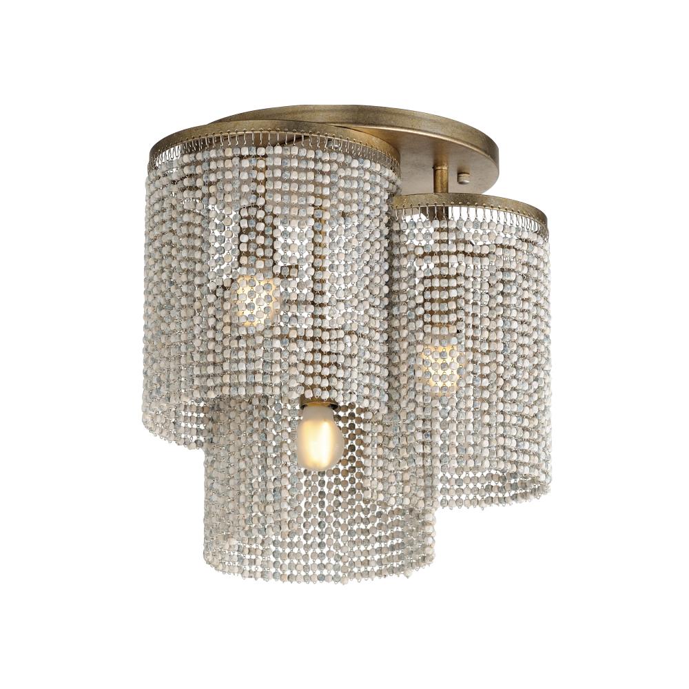 Fontaine 16 Inch Flush Mount Light – Golden Silver