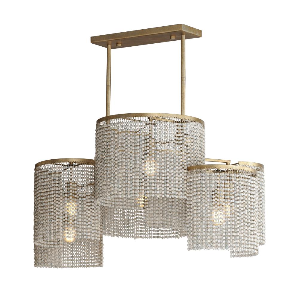 Fontaine 42.25 Inch Linear Pendant – Golden Silver