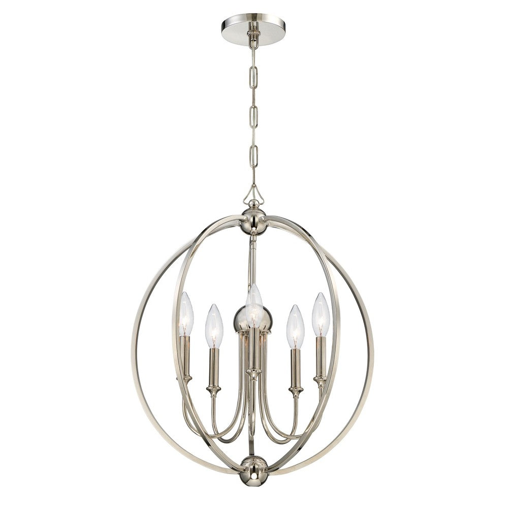 Crystorama SYLVAN 2247-PN Chandelier Contemporary - Polished Nickel