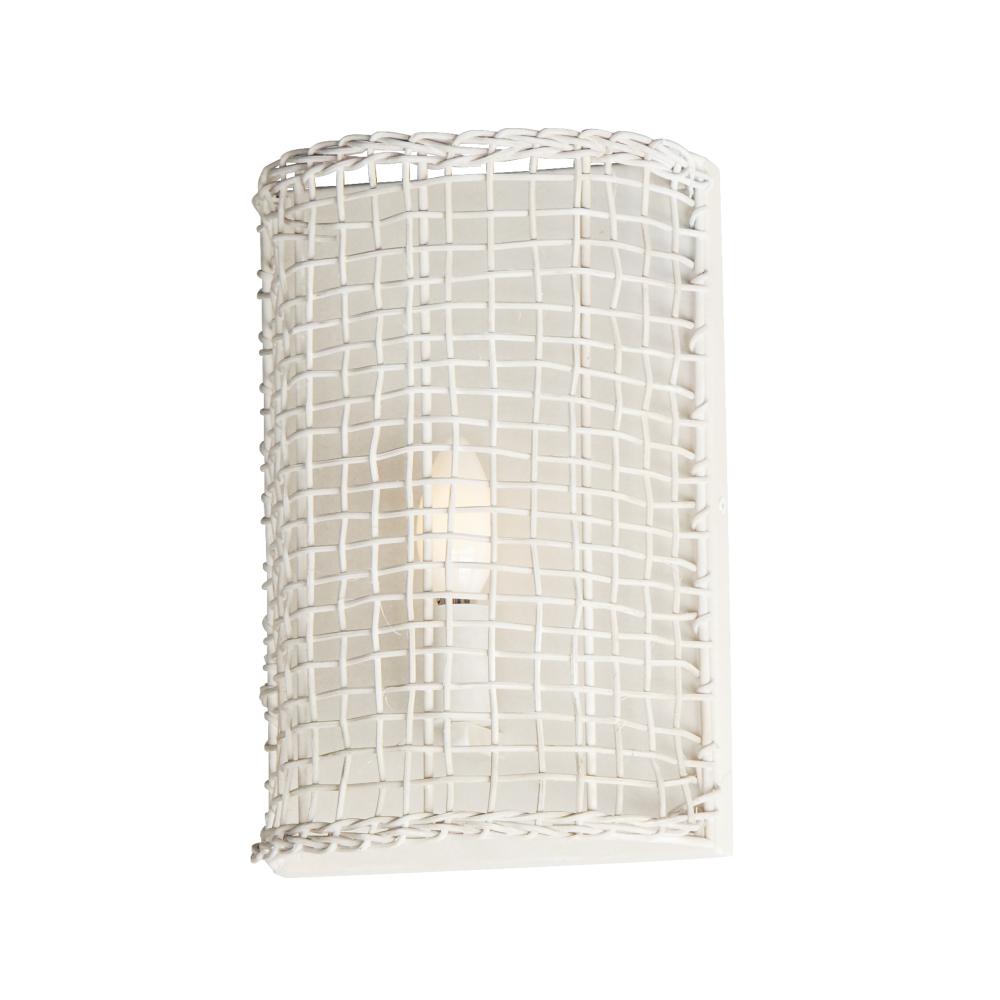 Cestino 8.25 Wall Sconce - Weathered White