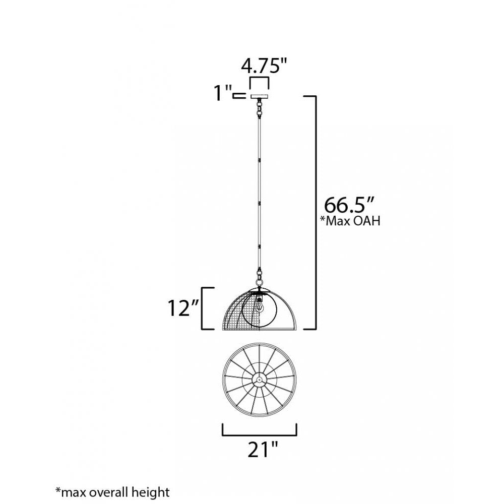 Maxim Lighting CESTINO 22472WWT Pendant - White