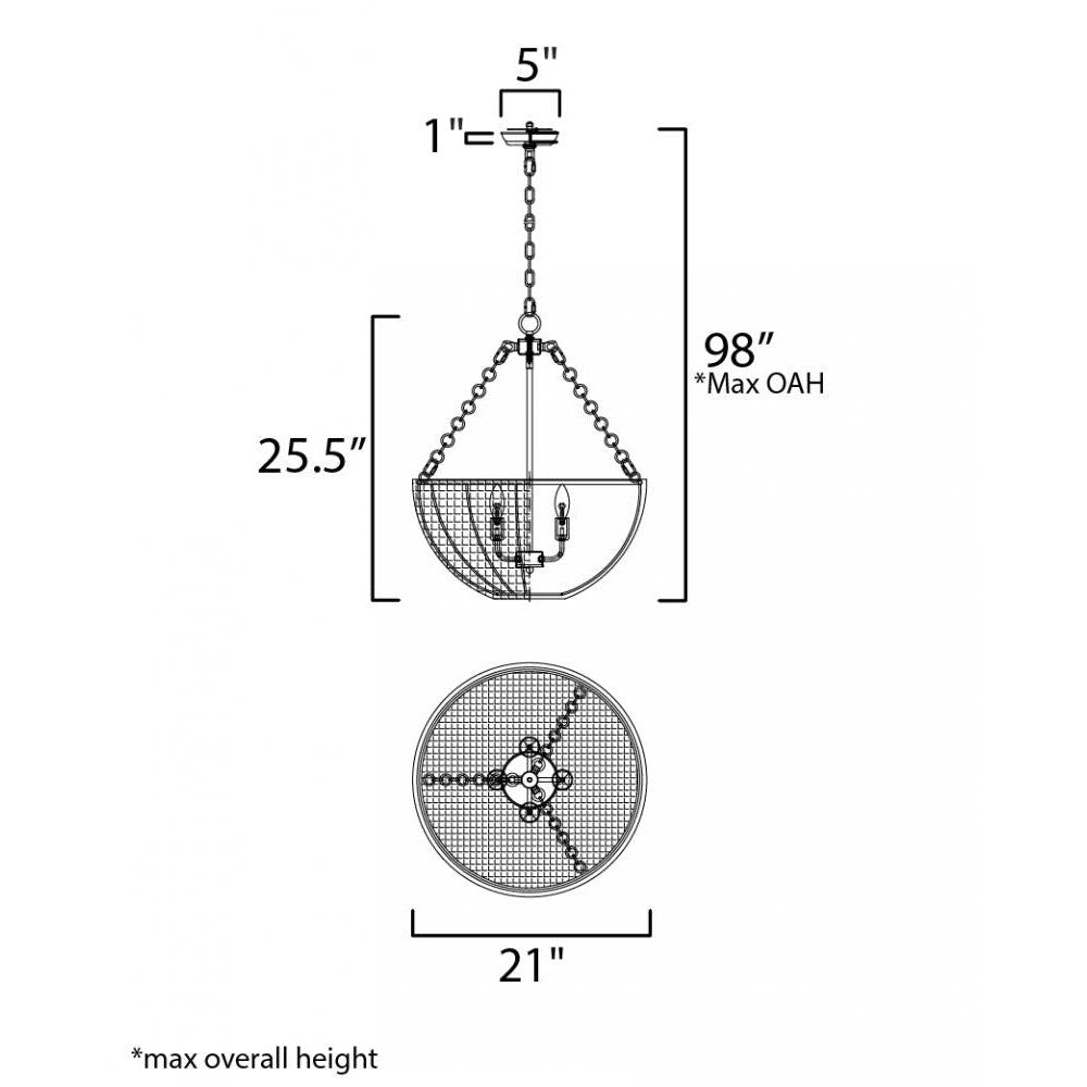 Maxim Lighting CESTINO 22473NAANB Pendant - Bronze