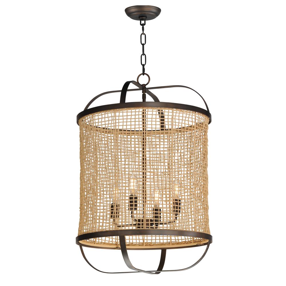 Cestino 19 Inch Semi Flush Mount Light – Antique Bronze