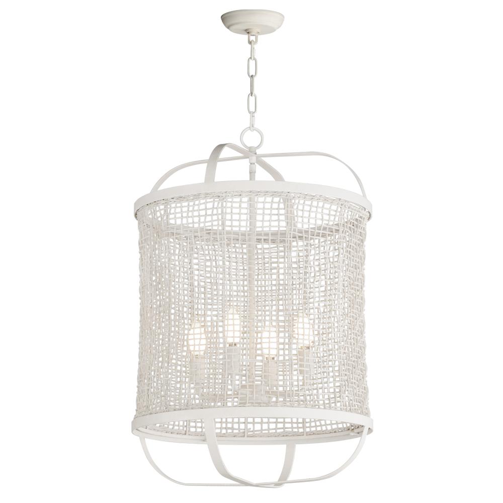 Cestino 19 Inch Semi Flush Mount Light – Weathered White