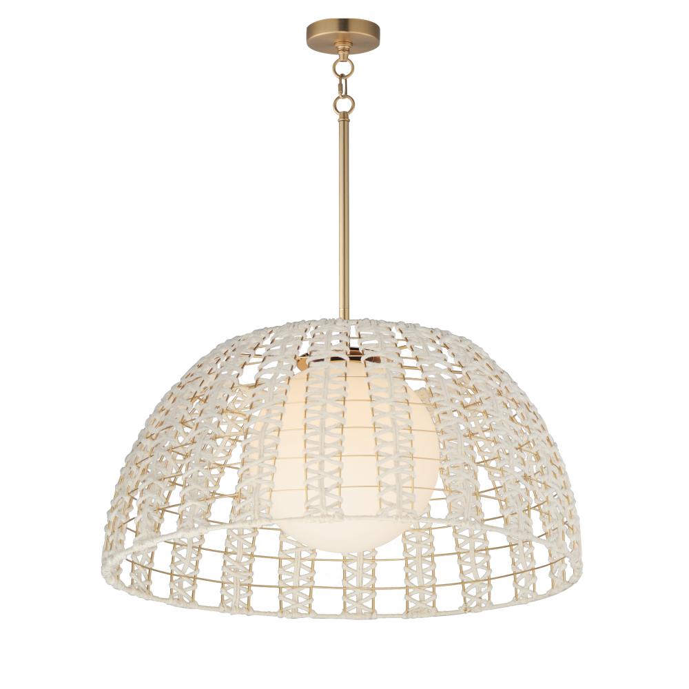 Macrame 29.5 Inch Semi Flush Mount Light – Gold