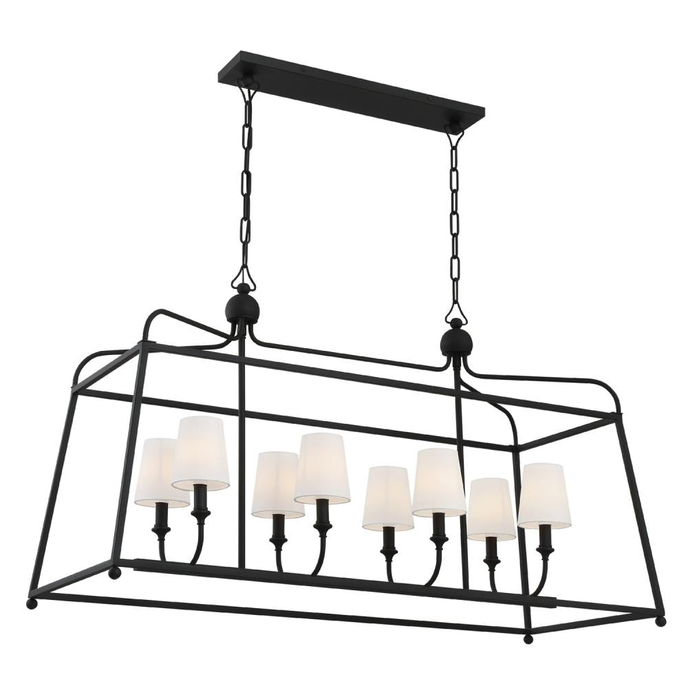 Crystorama SYLVAN 2249-BF Chandelier Contemporary - Black Forged