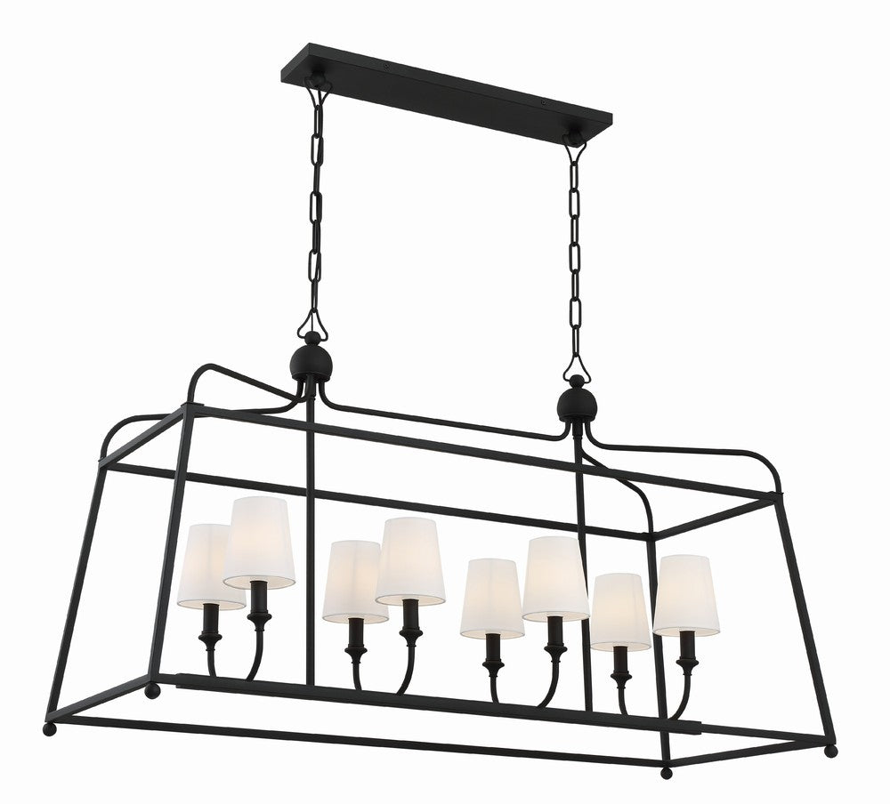 Crystorama SYLVAN 2249-BF Chandelier Contemporary - Black Forged