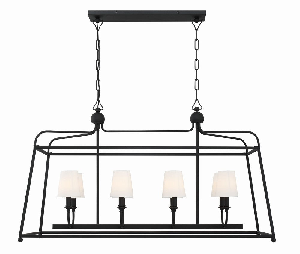 Crystorama SYLVAN 2249-BF Chandelier Contemporary - Black Forged