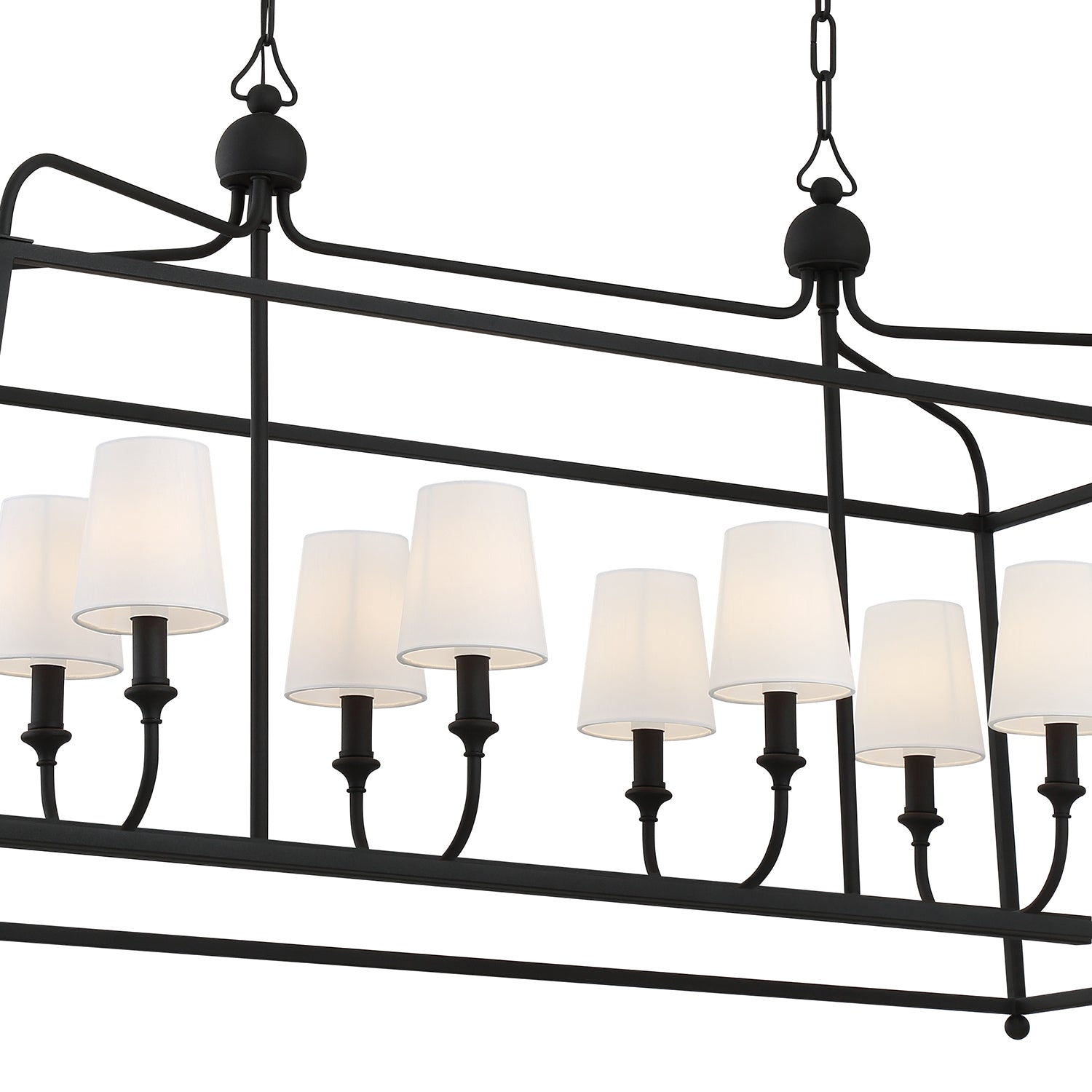 Crystorama Sylvan 2249-BF – 42 Inch – 8 Light – Chandelier – Black Forged – Dry Rated