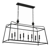 Crystorama Sylvan 2249-BF_NOSHADE – 42 Inch – 8 Light – Chandelier – Black Forged – Dry Rated