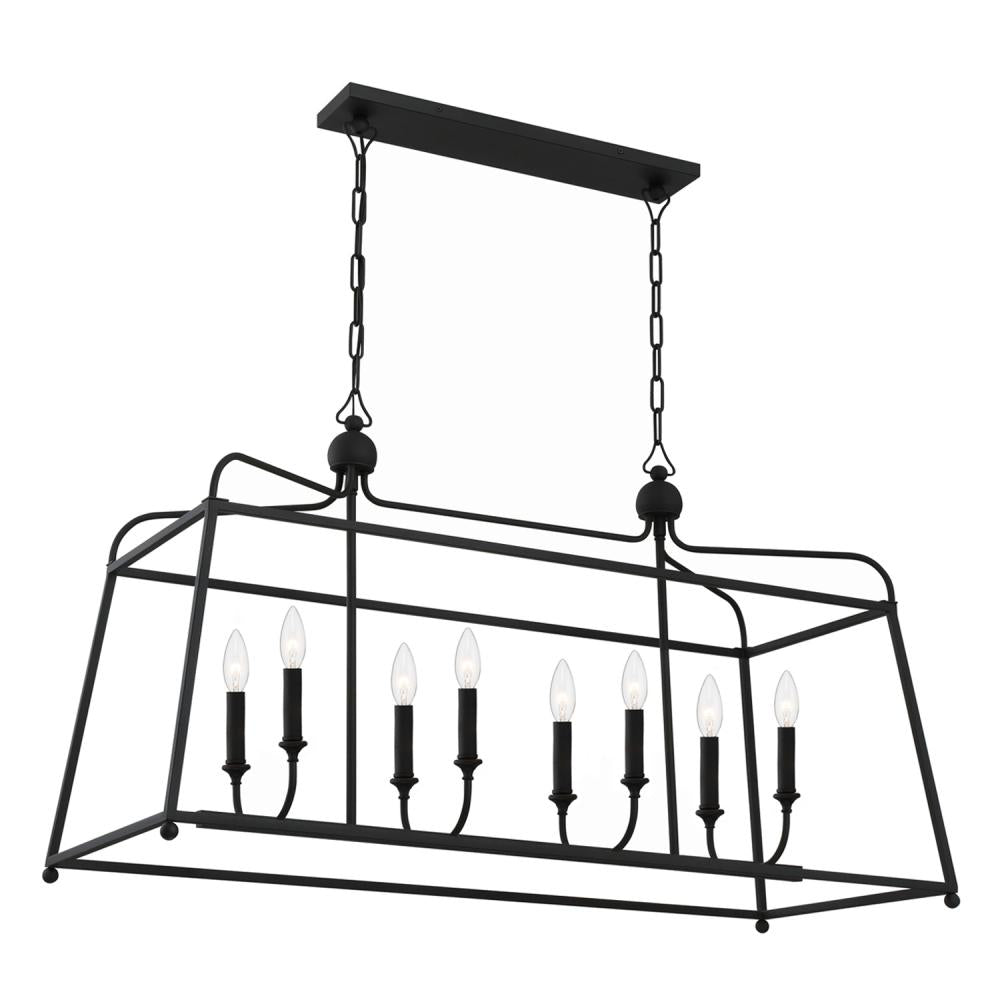 Crystorama SYLVAN 2249-BF_NOSHADE Chandelier Contemporary - Black Forged