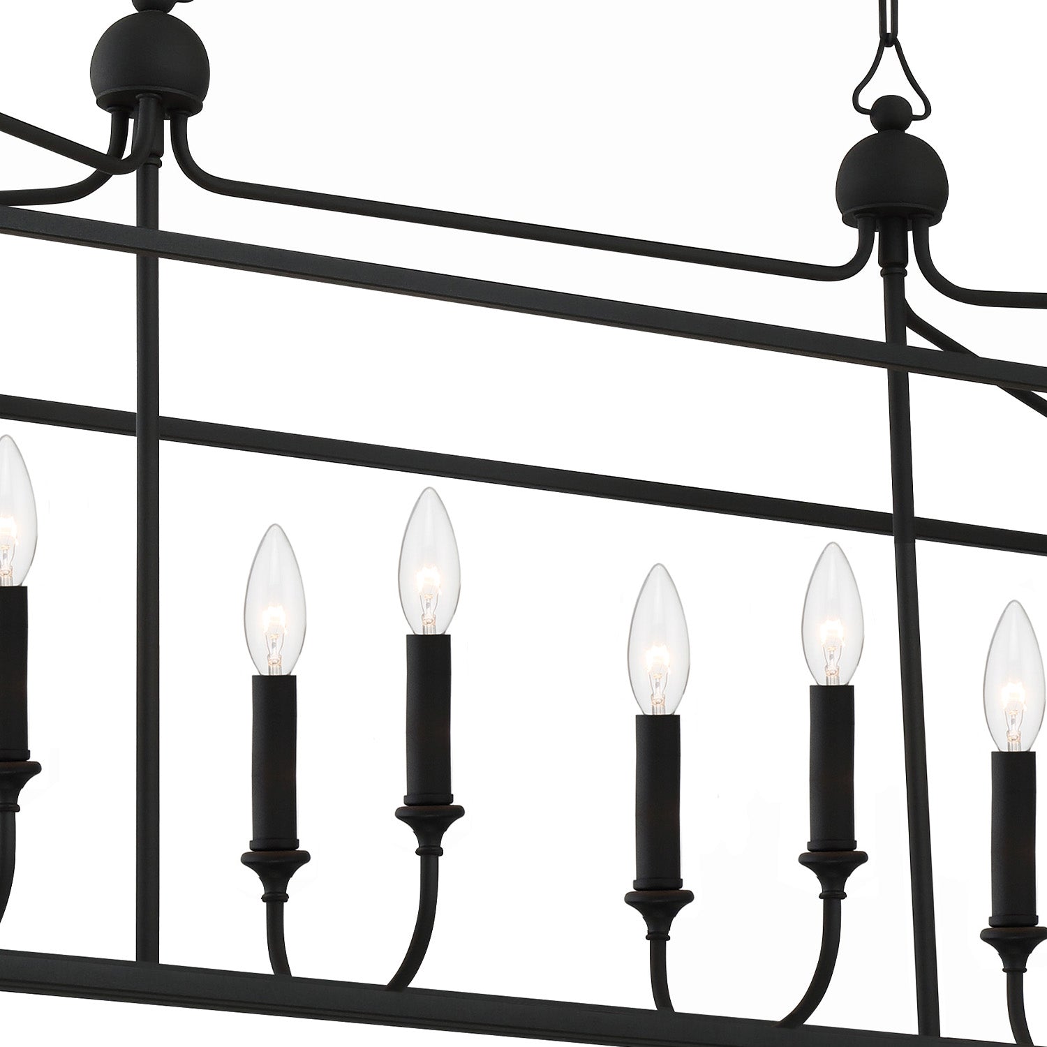 Crystorama Sylvan 2249-BF_NOSHADE – 42 Inch – 8 Light – Chandelier – Black Forged – Dry Rated