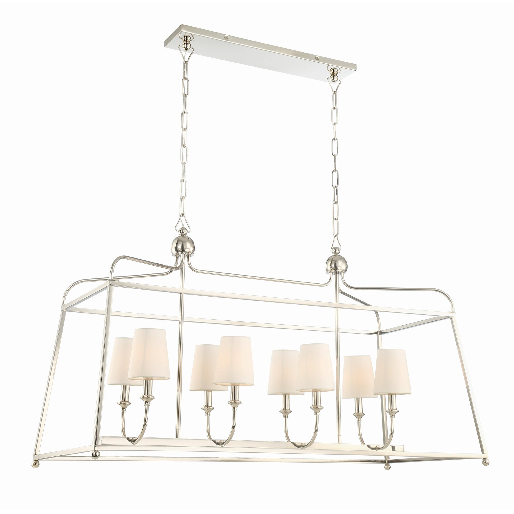 Crystorama Sylvan 2249-PN – 42 Inch – 8 Light – Chandelier – Polished Nickel – Dry Rated