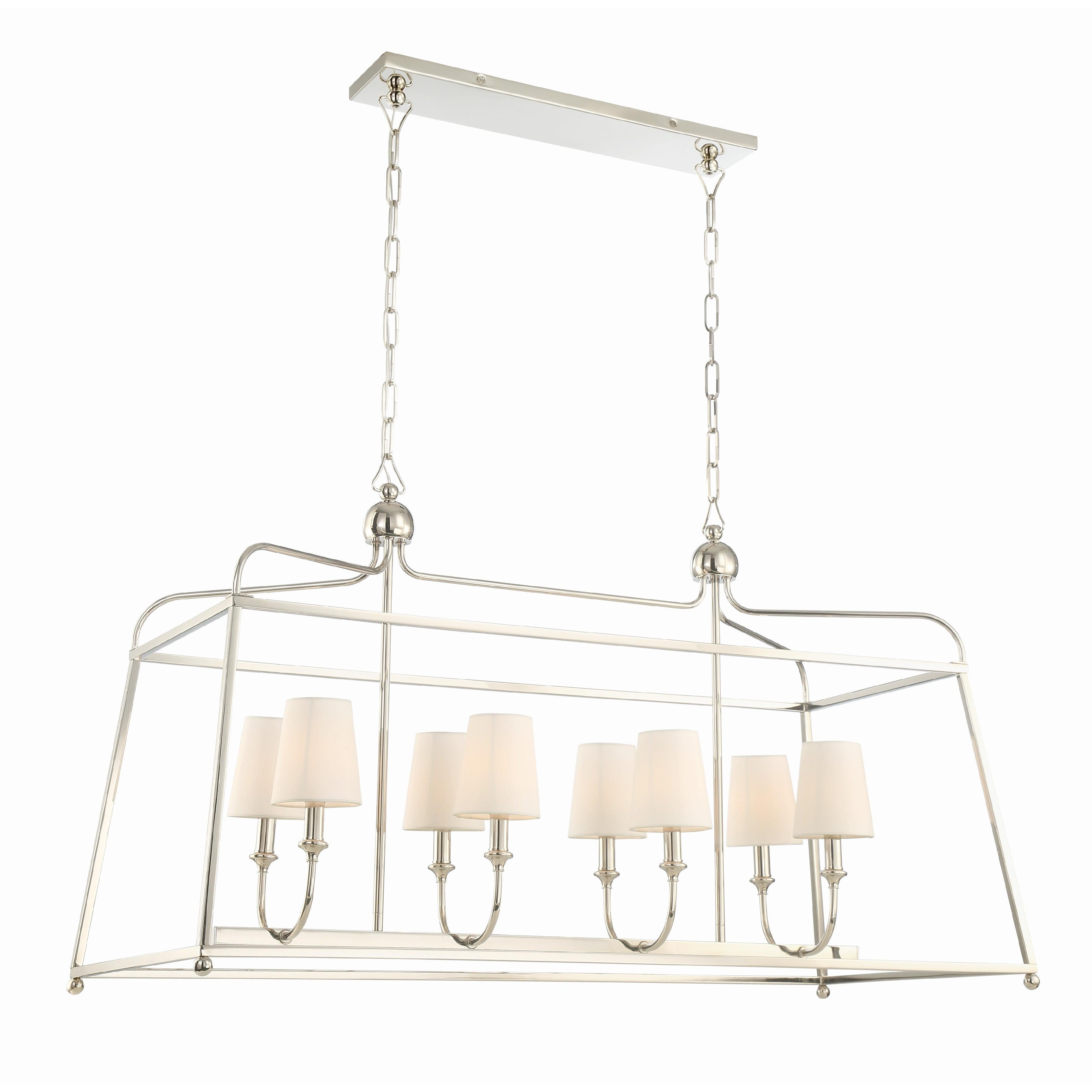 Crystorama Sylvan 2249-PN – 42 Inch – 8 Light – Chandelier – Polished Nickel – Dry Rated