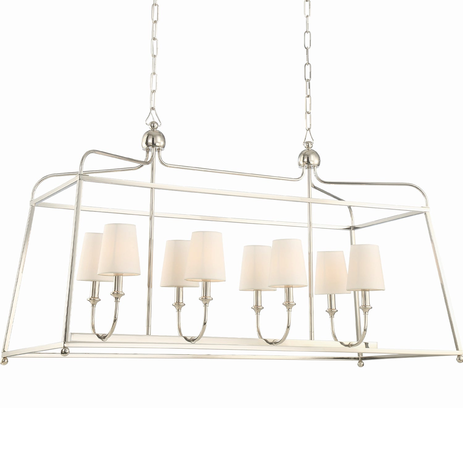 Crystorama Sylvan 2249-PN – 42 Inch – 8 Light – Chandelier – Polished Nickel – Dry Rated