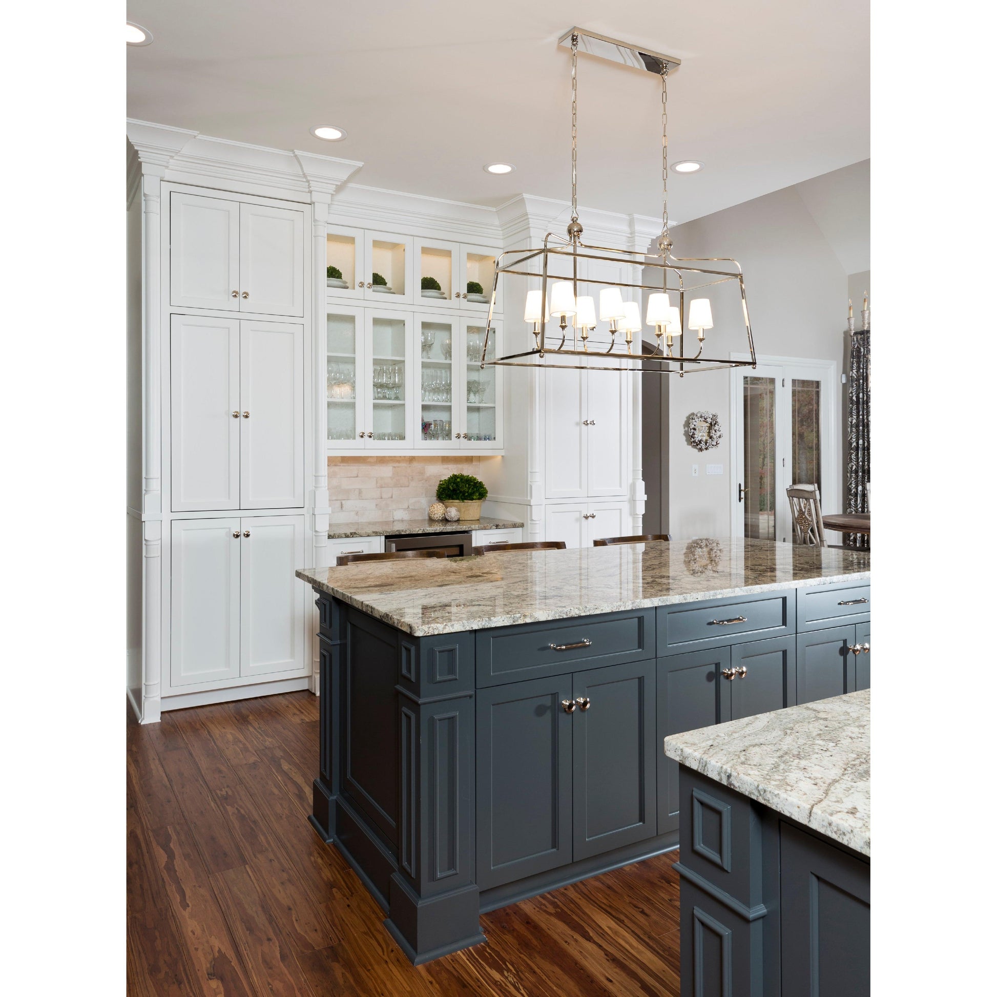 Crystorama Sylvan 2249-PN – 42 Inch – 8 Light – Chandelier – Polished Nickel – Dry Rated