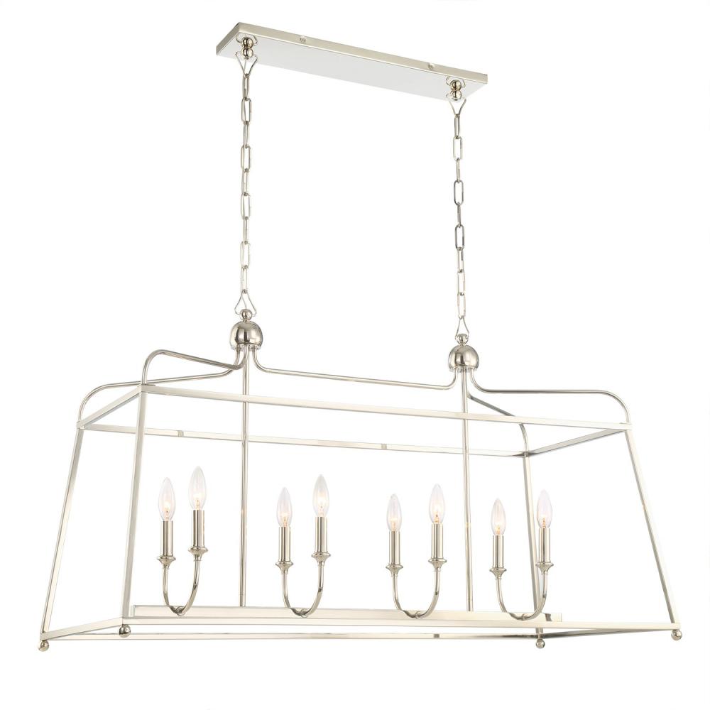 Crystorama SYLVAN 2249-PN_NOSHADE Chandelier Contemporary - Polished Nickel