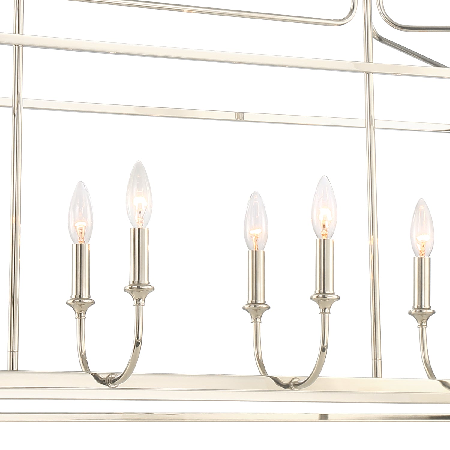 Crystorama Sylvan 2249-PN_NOSHADE – 42 Inch – 8 Light – Chandelier – Polished Nickel – Dry Rated