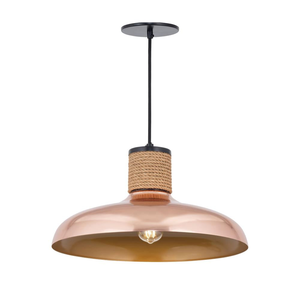 Bingham 17 Inch Semi Flush Mount Light – Copper