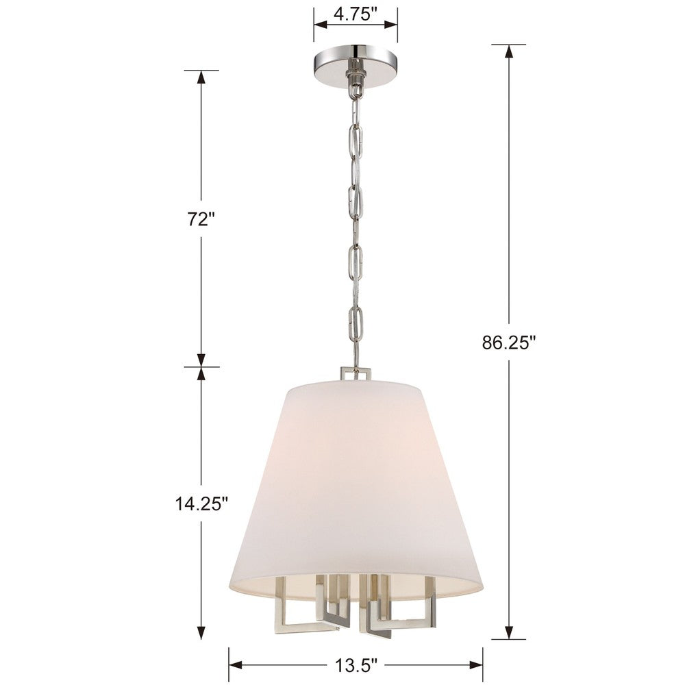 Crystorama WESTWOOD 2254-PN Mini Chandelier Modern - Polished Nickel