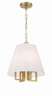 Crystorama Westwood 2254-VG – 13.5 Inch – 4 Light – Pendant Light – Vibrant Gold – Dry Rated